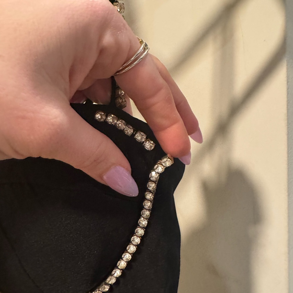 Lulu's Black Rhinestone Mini Dress - Picture 8 of 11